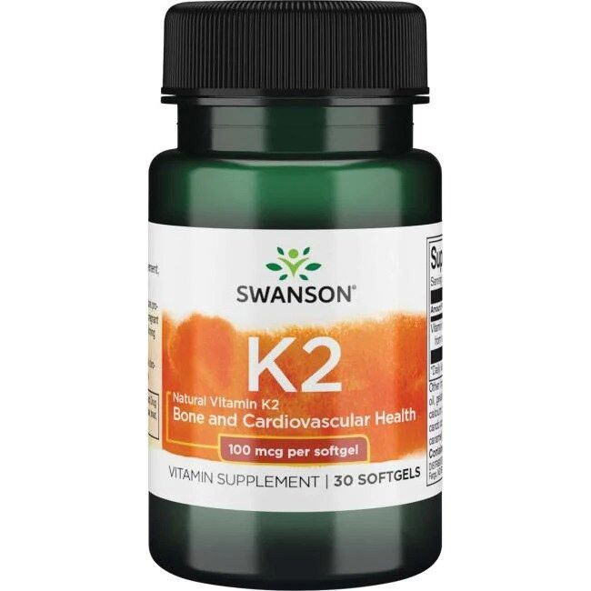 Swanson - Vitamin K-2 - Natural, 100mcg - 30 softgels