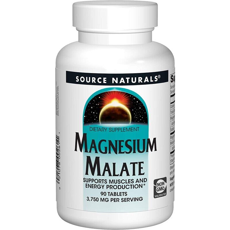 Source Naturals – malát horečnatý 1250 mg, 90 tabliet – Viking Supplements