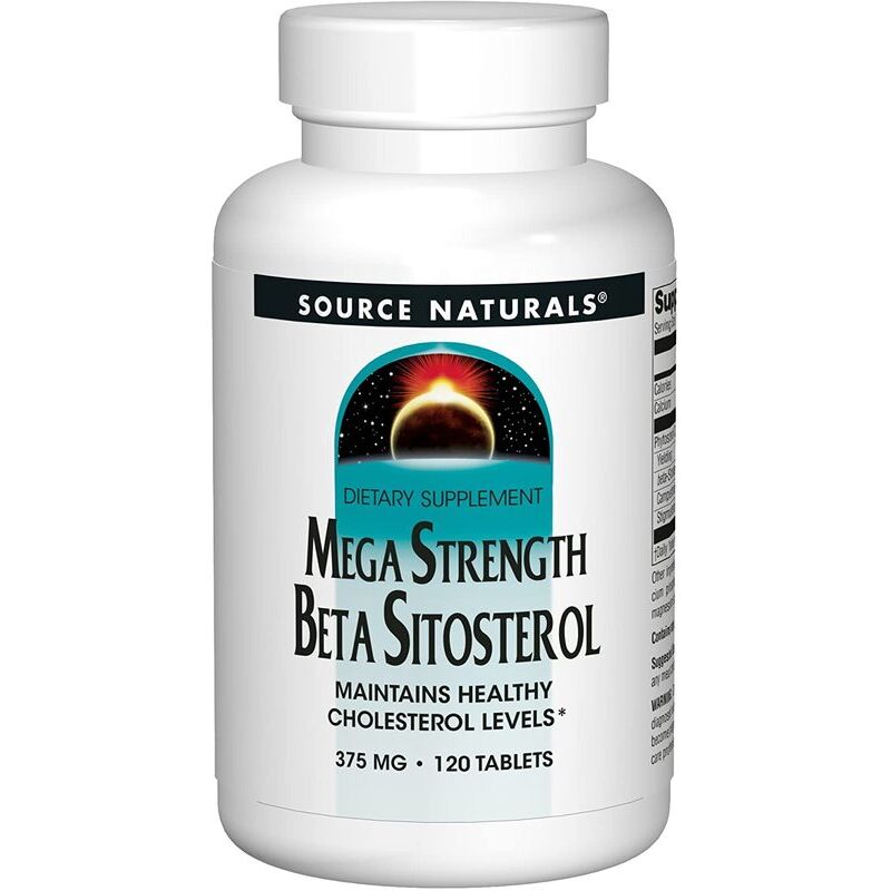 Source Naturals Mega Strength Beta-sitosterol 375 mg, 120 vegetariánskych tabliet – Viking Supplements