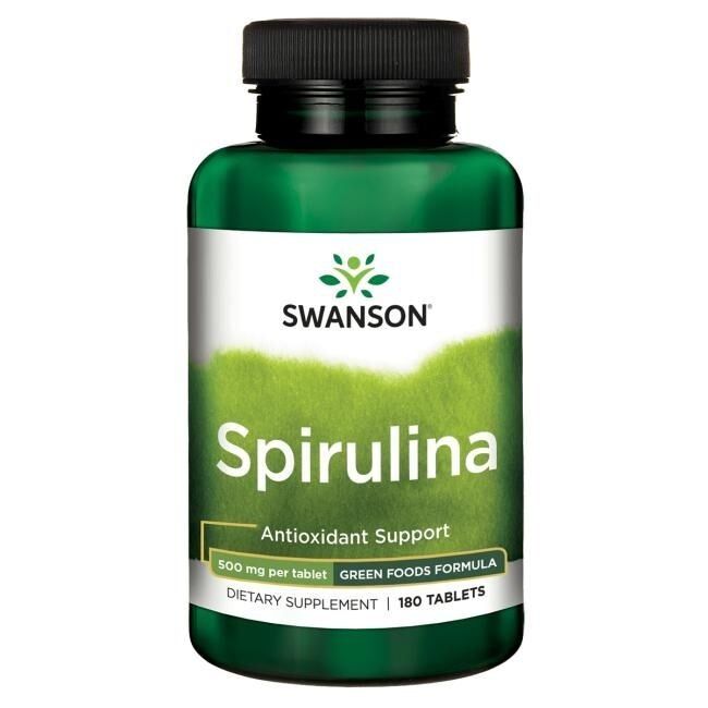 Swanson - Spirulina, 500mg - 180 tablets