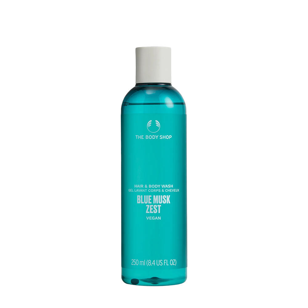 The Body Shop – sprchový gél na vlasy a telo Blue Musk Zest (250 ml) – Viking Supplements