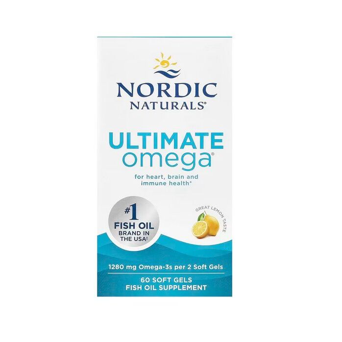 Nordic Naturals - Ultimate Omega, 1280mg Lemon (EAN 768990017902) - 60 softgels