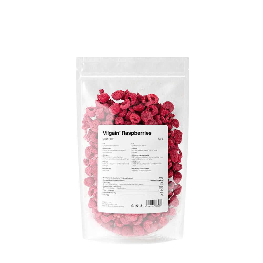 Vilgain – lyofilizované maliny (100 g) – Viking Supplements