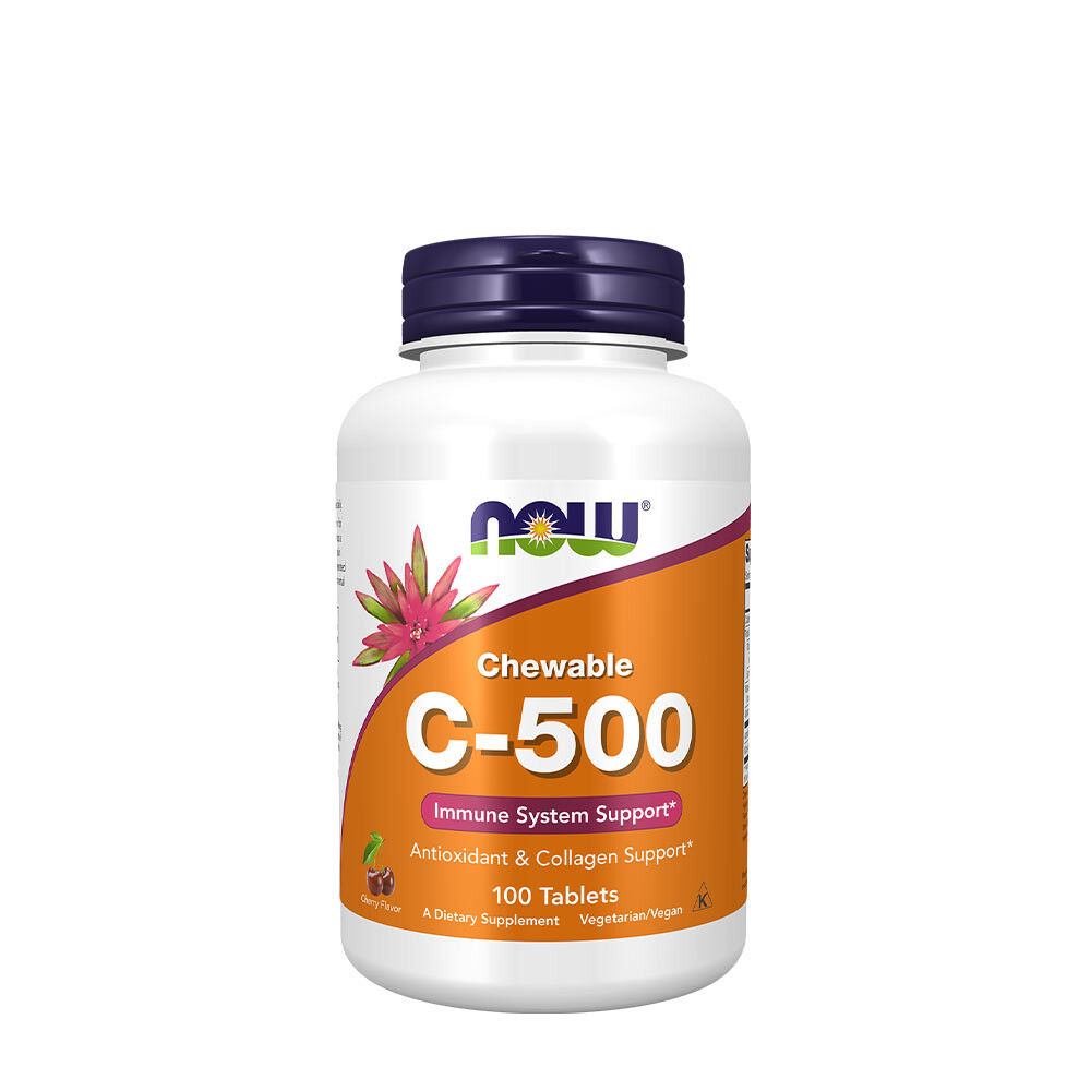 C-vitamin 500, tyggetabletter, kirsebær 100 tabletter
