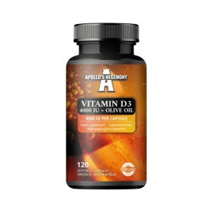 Vitamín D3 4000 IU + olivový olej – 120 mäkkých kapsúl – Viking Supplements