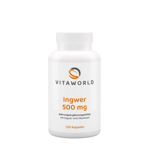 Vitaworld Ginger 500 mg (120 Capsules) - Viking Supplements