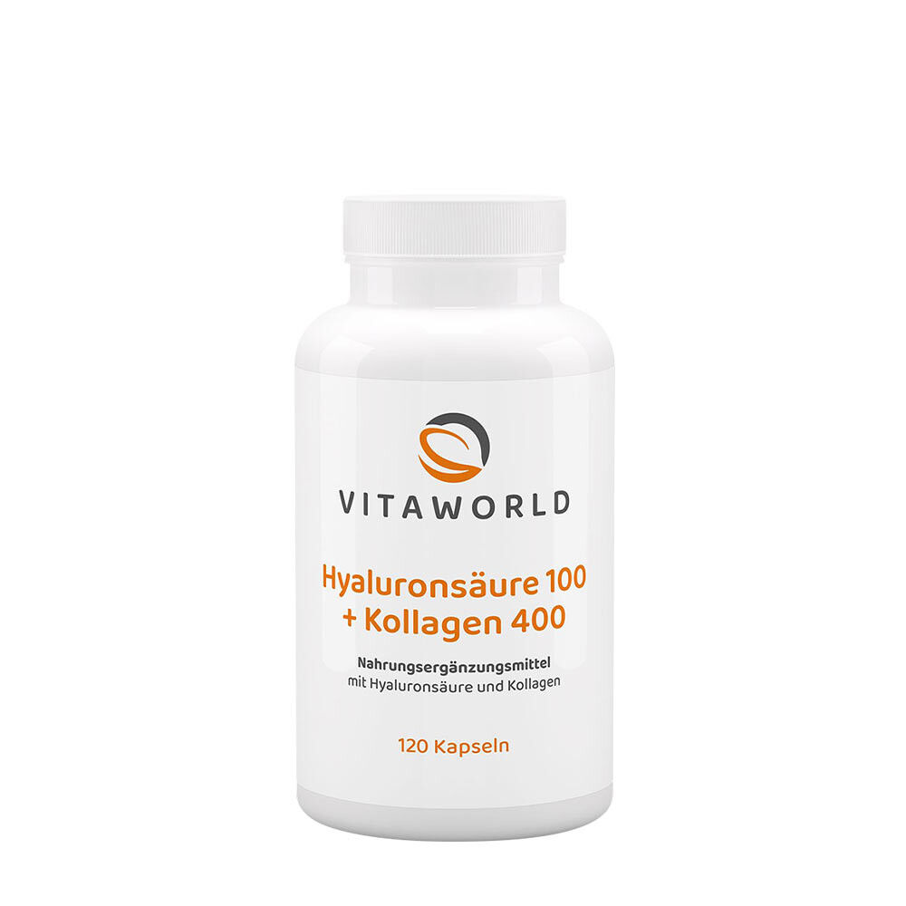 Vitaworld Kyselina hyalurónová 100 + kolagén 400 (120 kapsúl) – Viking Supplements