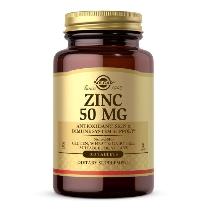 Solgar Zink 50 mg, 100 tabletter